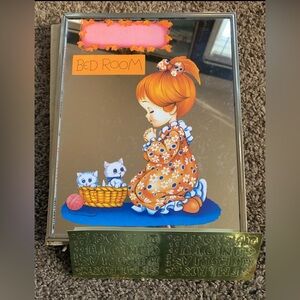 Vintage Little Girl Praying Hanging Mirror – Bedroom Decor